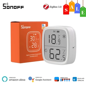 SONOFF SNZB-02D Zigbee LCD Smart Приложение для контроля температуры и влажности в режиме реального времени с ZB Bridge-P / ZB Dongle / NS Panel
