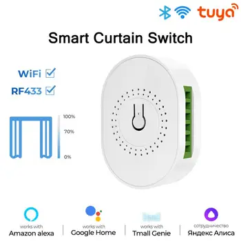 Tuya Smart Life WiFi RF433 Жалюзи Электрические Роликовые Шторы Модуль Включения/Выключения Дистанционного Управления Работает С Alexa Google Home Alice