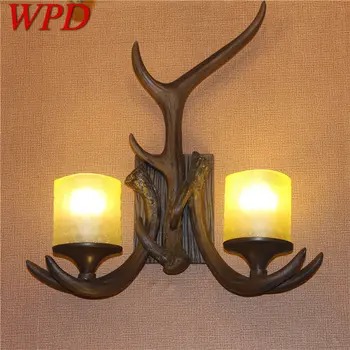 WPD Modern Antlers Настенное бра для освещения помещений Креативная прикроватная светодиодная лампа для дома, гостиной, спальни, декора веранды