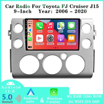 Автомагнитола Android 11 для Toyota FJ Cruiser J15 2006-2020 Автомобильная стереосистема с Bluetooth, мультимедийный видеоплеер, GPS-навигация Carplay