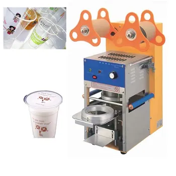 Автоматическая машина для запечатывания чашек для магазина чая с молоком Bubble tea cup sealer Boba machine машина для укупорки пластиковых чашек boba cup