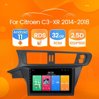 Автомобильное радио Android 11 Auto Carplay для Citroen C-C3-XR 2014-2018 Автомобильный DVD GPS Навигационный Плеер Deckless Автомобильное Стерео Головное Устройство Wifi