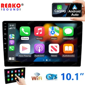 Автомобильный мультимедийный плеер X-REAKO с диагональю 10,1 дюйма 2Din, GPS-навигация, сенсорный экран HD, поддержка музыкального радио Bluetooth, эквалайзер/FM
