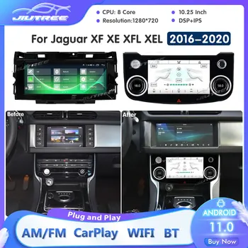 Автомобильный Радиоприемник Android Для Jaguar XE XEL XFL F-PACE 2016 2017 2018 2019 2020 Автомобильный Мультимедийный Плеер AC Панель Стерео GPS Навигация