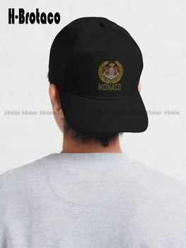 Бейсболка с золотым гербом Монако, Белые кепки для женщин, кепки для скалолазания, путешествия, Уличный скейтборд, Джинсовые кепки на заказ, подарочные джинсовые кепки