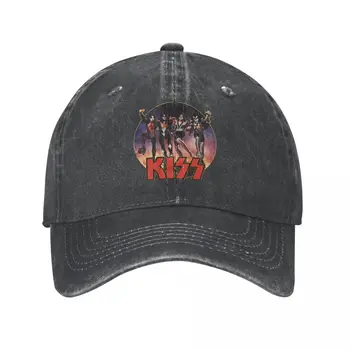 Бейсболки для участников KISS Band, головные уборы из потертого денима в стиле ретро для мужчин и женщин, шапки для активного отдыха, кепки