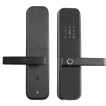 Блокировка отпечатков пальцев, кодовая карта приложения Tuya, ключ с сенсорным экраном, смарт-дверь, WiFi-замок, безопасность, цифровой биометрический электронный замок, замок TT