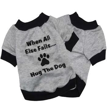Весенняя одежда для собак малого и среднего размера С мягкими и красивыми печатными буквами, футболка с короткими рукавами 