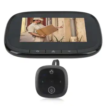 Видеодомофон 4,3 дюйма с разрешением 720P, цифровое устройство просмотра дверей с двусторонним звуком, обнаружением движения