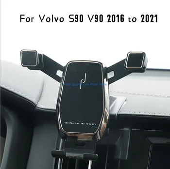 Держатель мобильного телефона для Volvo S90 V90 2016 2017 2018 2021 Крепление на приборной панели GPS Держатель телефона Зажим Подставка в автомобильные аксессуары