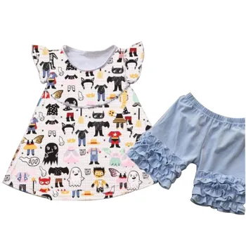 Детская юбка с цветочным рисунком Toddle На лето, комплекты для детского бутика, комплекты с короткими штанами в летней атмосфере, комплект одежды для маленьких девочек