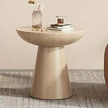 Диван-столик в гостиной, журнальный столик, Круглый деревянный чайный столик, Роскошная мебель для гостиной, креативный дизайн торцевого столика в скандинавском стиле