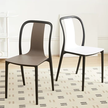Дизайнерские Пластиковые Обеденные стулья в скандинавском стиле Современный Удобный Садовый Гвоздь Кресло для отдыха в спальне Туалетный Столик Кемпинг Cadeiras Мебель для дома