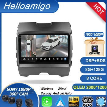 для Ford Edge 2015 2016 2017 2018 Android 12 Qled Автомобильный Стерео Автомобильный Радио GPS Мультимедийный Видеоплеер Carplay БЕЗ DVD 2 Din