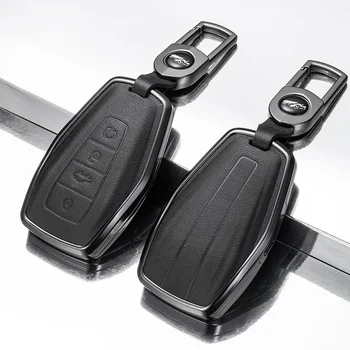 Для Geely FX11 Boyue PREFACE Monjaro Персонализированный минималистичный металлический чехол для ключей от автомобиля из натуральной кожи, мужская и женская сумка для ключей
