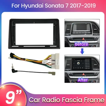 Для Hyundai Sonata 7 LF 2017 2018 2019 Для Android Автомагнитола Панель Фасции Рамка Дополнительные Аксессуары Шнур Питания