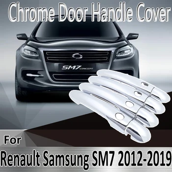 для Renault Samsung SM7 L47 MK2 2012 ~ 2019 Наклейки для укладки, украшение, Хромированная дверная ручка, покрытие, покраска, Ремонт Автомобильных аксессуаров