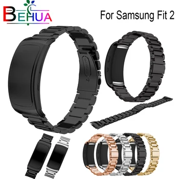 Для Samsung Fit 2 SM-R360 Смарт-часы Браслет из нержавеющей Стали Сменный ремешок для Samsung Fit 2 Аксессуары для часов