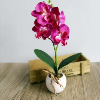 для офиса красочный искусственный цветок искусственная орхидея бонсай бонсай бабочка орхидея цветочный горшок для офиса