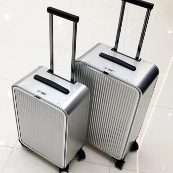 Дорожный чемодан 16/20/24 дюйма, полностью алюминиевый дорожный багаж на колесиках, новый роскошный модный спиннер для чемодана, чехол для переноски на тележке