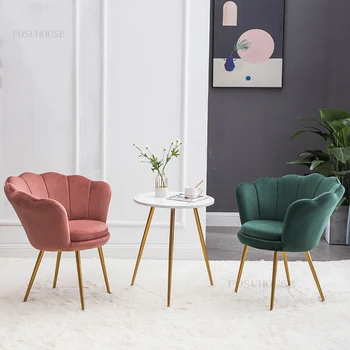 Европейский стул для гостиной, мебель для спальни, современное минималистичное кресло со спинкой, Простые стулья для грима в общежитии