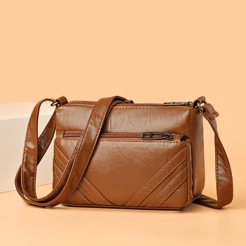 Женская сумка Винтажная сумка через плечо из искусственной кожи, сумка для мобильного телефона, сумки-мессенджеры, Модные сумки для повседневного использования, Женский модный пакет