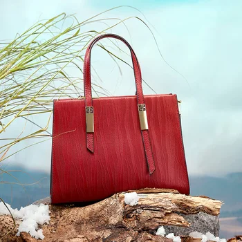 Женские большие сумки-тоут из натуральной кожи, высококачественные женские сумки через плечо, брендовая дизайнерская сумка-мессенджер, ретро-сумки, красное вино