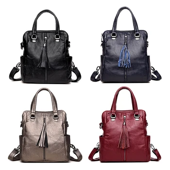 Женский рюкзак с кисточками, школьные сумки, сумка через плечо, Дневной рюкзак, рюкзак