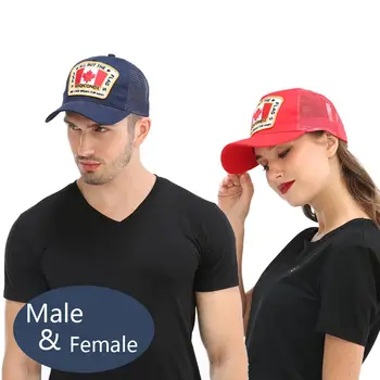 Женщины мужчины с вышивкой в виде большого кленового листа, Дышащие хлопчатобумажные сетчатые шляпы, модная спортивная бейсболка, солнцезащитная кепка tide.