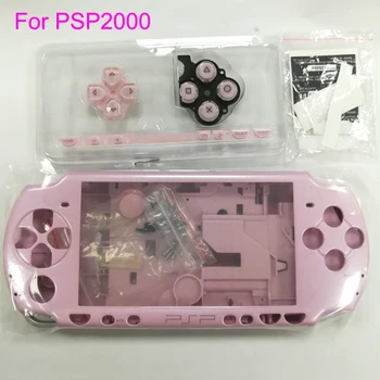 Запасные части розового цвета, полный комплект корпуса, чехол для PSP 2000 Slim PSP2000 с набором кнопок + винты