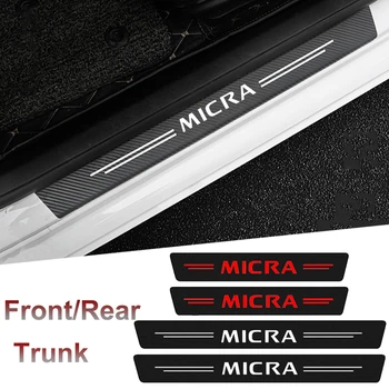 Защитная пленка для защиты от царапин на пороге салона автомобиля, наклейки, клейкая лента для Nissan Micra, эмблема Sentra NOTE Patrol, музыкальный автомат Leaf