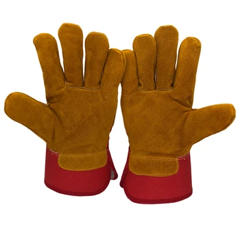 Защитные зимние рабочие перчатки RJS из воловьей кожи, рабочие сварочные перчатки, защитные спортивные МОТО-износостойкие перчатки NG7034