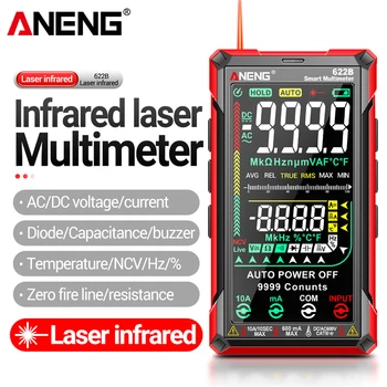 Интеллектуальный мультиметр ANENG 622B на 9999 отсчетов Профессиональный измеритель напряжения переменного / постоянного тока Измеритель тока Лазерный диод Ом Инструмент