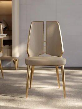 Итальянский обеденный стул высокого класса современен, прост, легок и роскошен, а также чрезвычайно прост. Чистый красный дизайнерский стул из нержавеющей стали cre