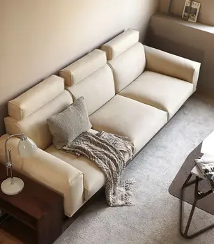 Итальянский простой средневековый диван с технологией подголовника с высокой спинкой, тканевый диван для 4 человек