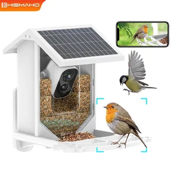 Камера для кормления птиц Беспроводная камера Wi-Fi для наблюдения за птицами Автоматическая видеозапись птиц С уведомлением при обнаружении птиц Камера iCSee