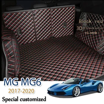 Кожаная подкладка для багажника, подкладка для багажника, Ковролин для пола в грузовом отсеке, грязь для MG MG6 2017-2020