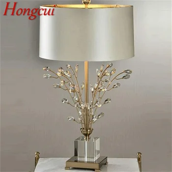 Креативная настольная лампа Hongcui, современная светодиодная декоративная настольная лампа в виде хрустальной ветки для дома, прикроватной тумбочки, спальни