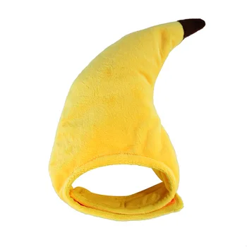 Креативное превращение шляпы для домашних животных в праздничный головной убор с забавным плюшевым котом Банановый головной убор