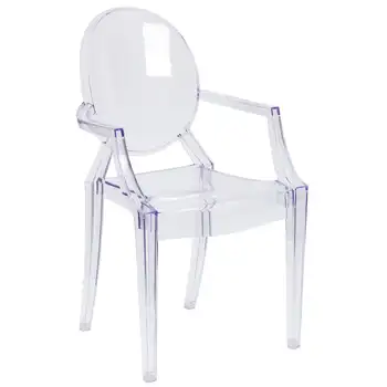 Кресло Ghost с подлокотниками из прозрачного хрусталя