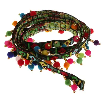 Кружевные помпоны из ленты с бахромой, ленточные подвесные украшения для шитья