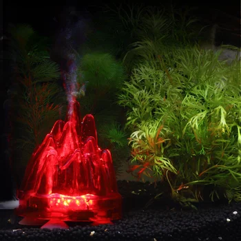 Ландшафтное оформление аквариума Семицветные аквариумные фонари Светодиодные фонари для дайвинга Аквариум Вулканические огни Круглые пузырьковые огни