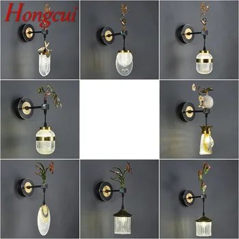Латунные настенные светильники Hongcui для помещений, бра, освещение, современный креативный светильник, декоративный для дома