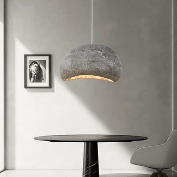 Люстра E27 в скандинавском стиле Ваби-Саби, подвесной светильник в стиле ретро для столовой, подвесной светильник в японском стиле, подвесная лампа для домашнего декора в японском стиле