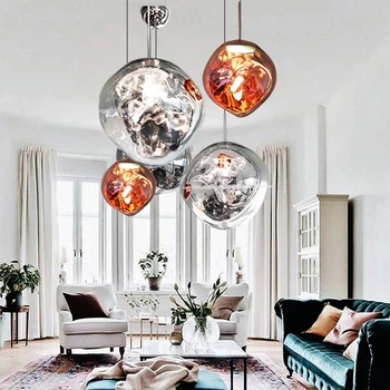 Люстры Nordic Lava для гостиной, потолочная люстра, современный декор для кухни из ПВХ со светодиодной подсветкой, подвесные светильники для внутреннего освещения.
