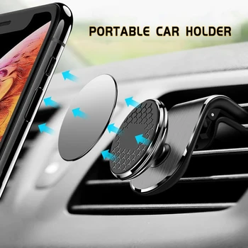 Магнитный автомобильный держатель для телефона, зажим для вентиляционного отверстия, Переносной автомобильный держатель для Samsung, подставка для телефона в автомобиле