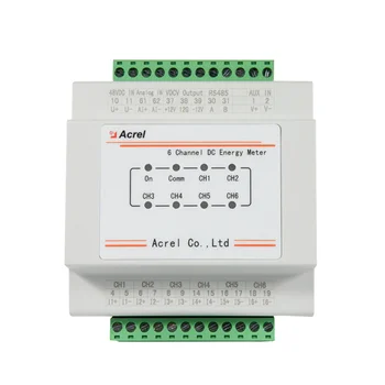 Многоконтурное устройство контроля на Din-рейке Acrel AMC16-DETT для ввода постоянного тока в центр обработки данных с датчиком Холла