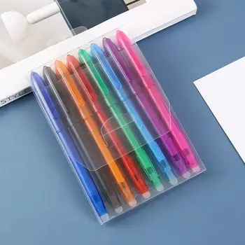Многоцветная 8шт Прочная стираемая гелевая ручка для рисования подписи Легкая стираемая гелевая ручка С плавным выводом чернил Офисные Аксессуары