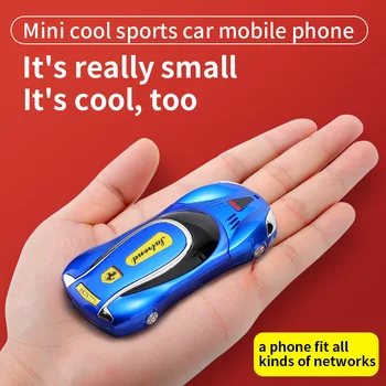 Модель автомобиля Мини мобильный телефон F1 V7 Поддерживает вибрацию Без игр Сеть GSM 2G Карманный мобильный телефон для детей и студентов