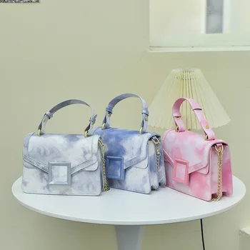 Модная легкая роскошная женская сумка постепенного цвета 2023 года, новая маленькая ароматическая сумка через плечо, сумочка Sweet Wind, сумка через плечо.